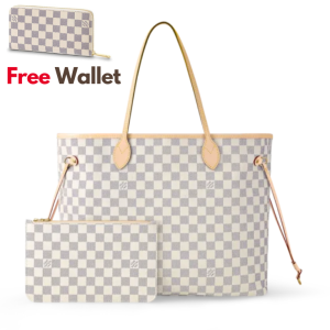 Louis Vuitton Neverfull Azure 100% Cowhide Leather