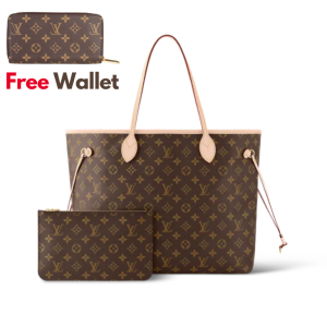 Louis Vuitton Neverfull Monogram 100% Cowhide Leather