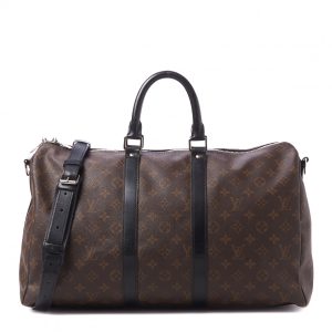 Louis Vuitton Monogram Macassar Keepall Bandouliere 45